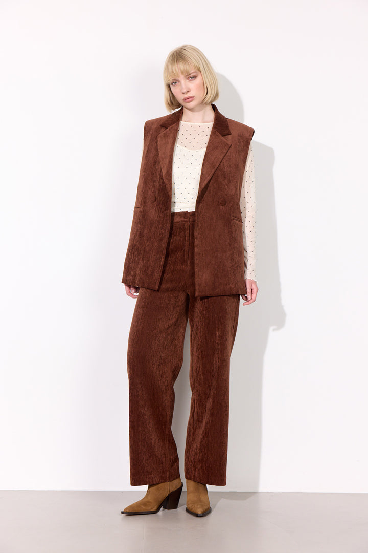 HUNKØN Petra Vest Vests Brown