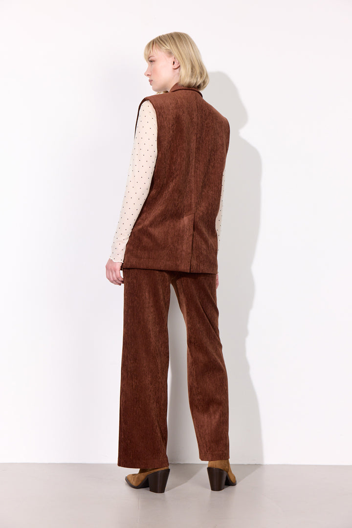 HUNKØN Petra Vest Vests Brown
