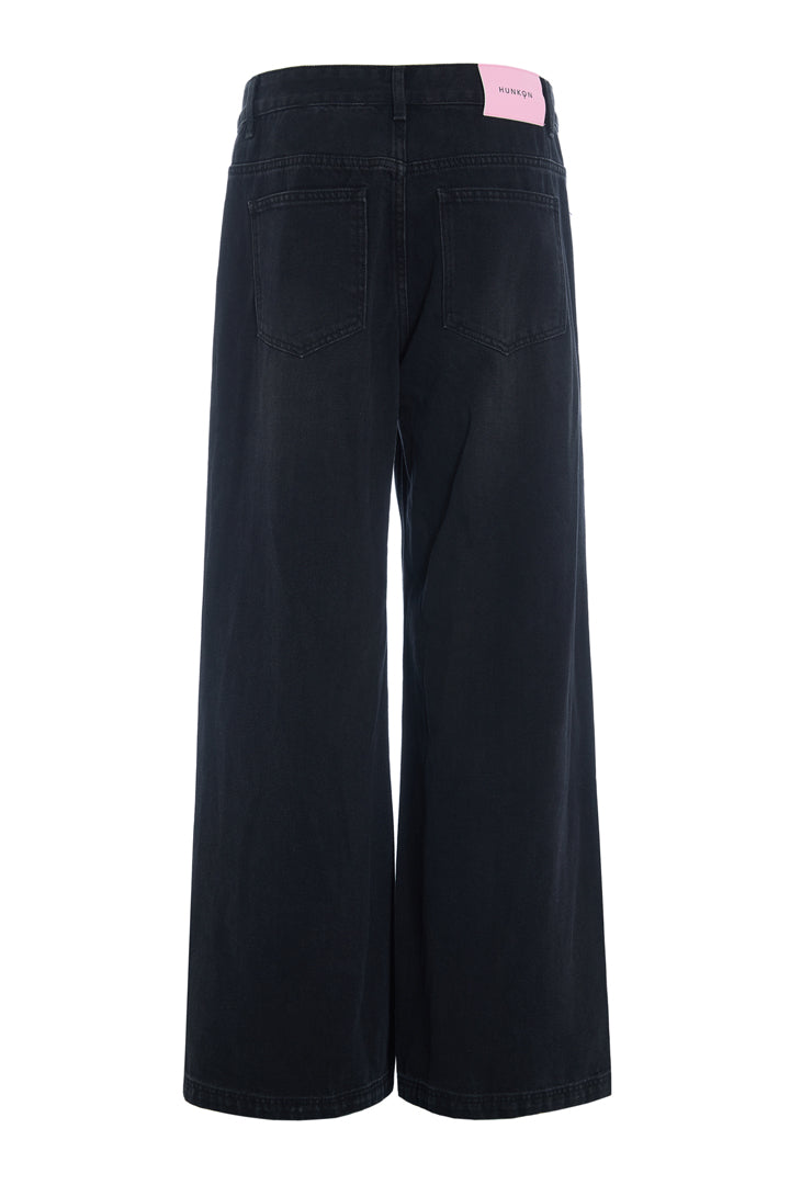 HUNKØN Priya Gem Jeans Trousers Black Denim