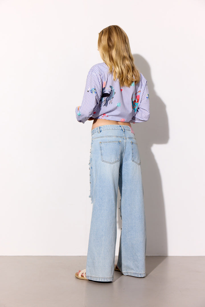 HUNKØN Priya Gem Jeans Trousers Light Denim