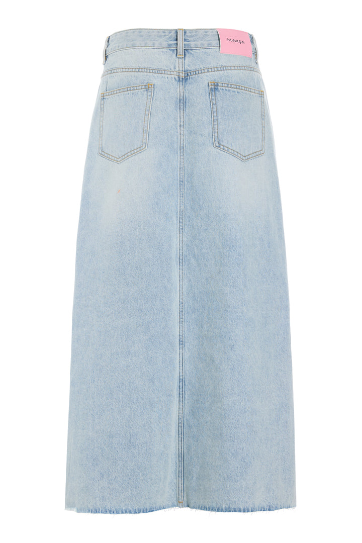 HUNKØN Priya Gem Skirt Skirts Light Denim