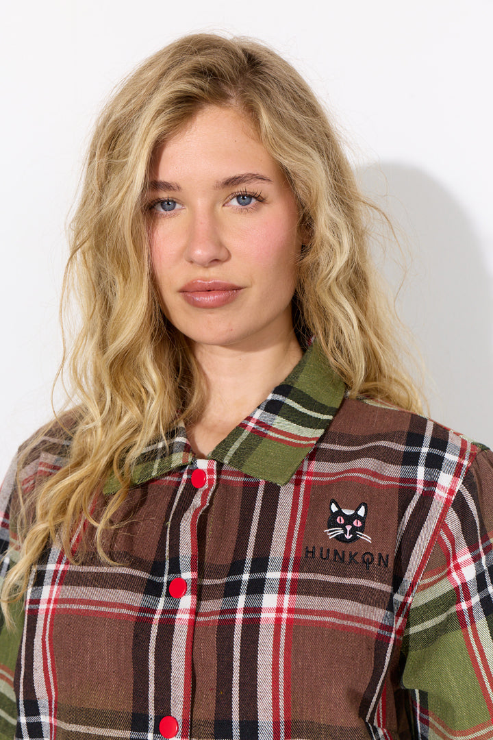 HUNKØN Ramone Shirt Shirts Green Tartan