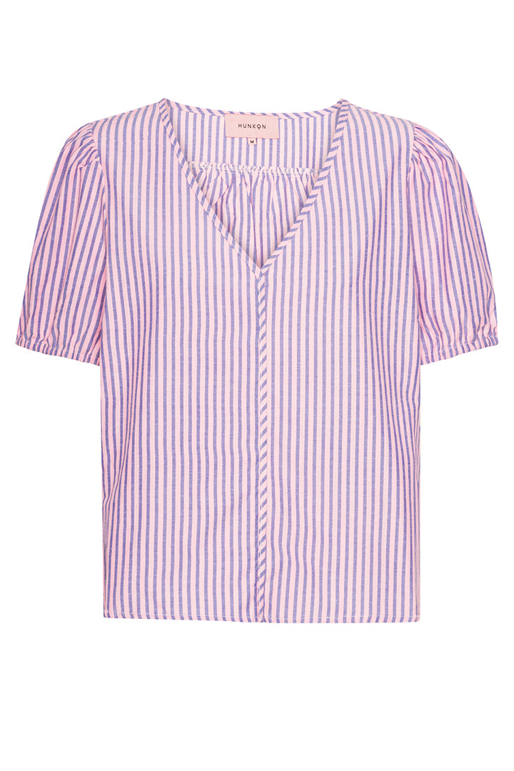 HUNKØN Randi Top Tops Pink Striped