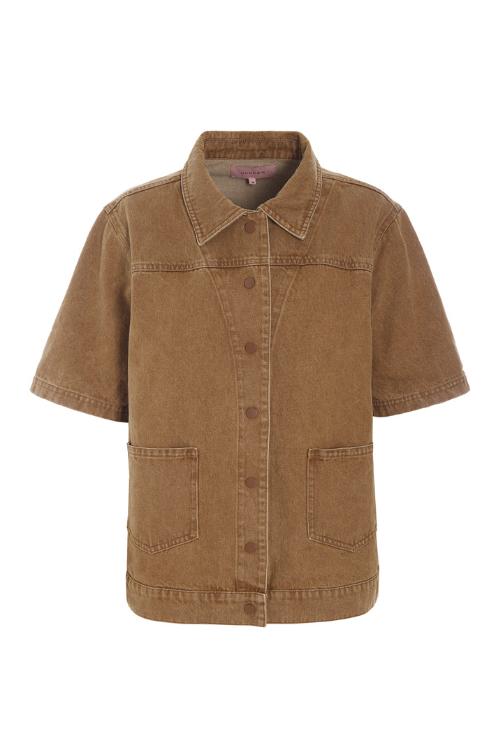 HUNKØN Renata Shirt Shirts Brown