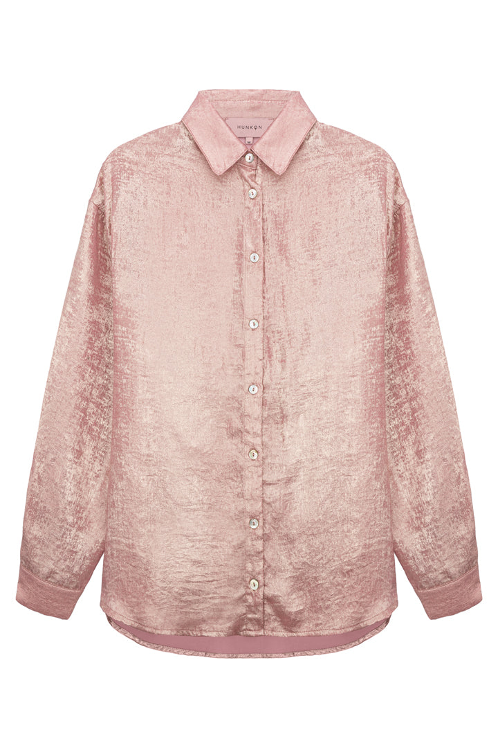 HUNKØN Robin Shirt Shirts Rose Metallic