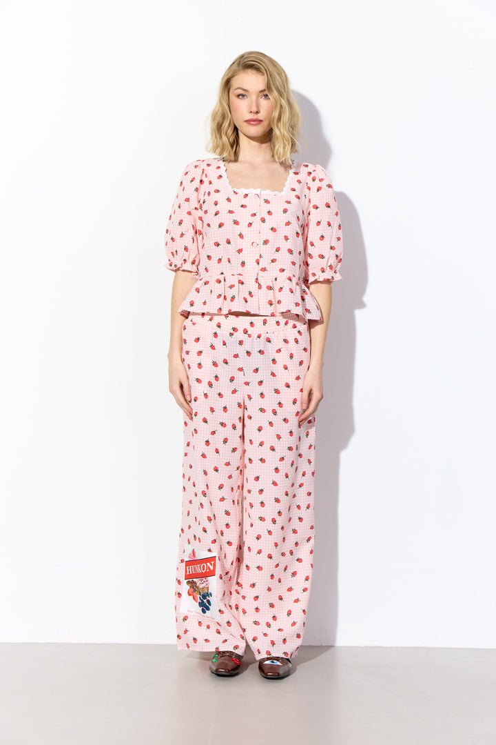 HUNKØN Ruth Blouse Shirts Pink