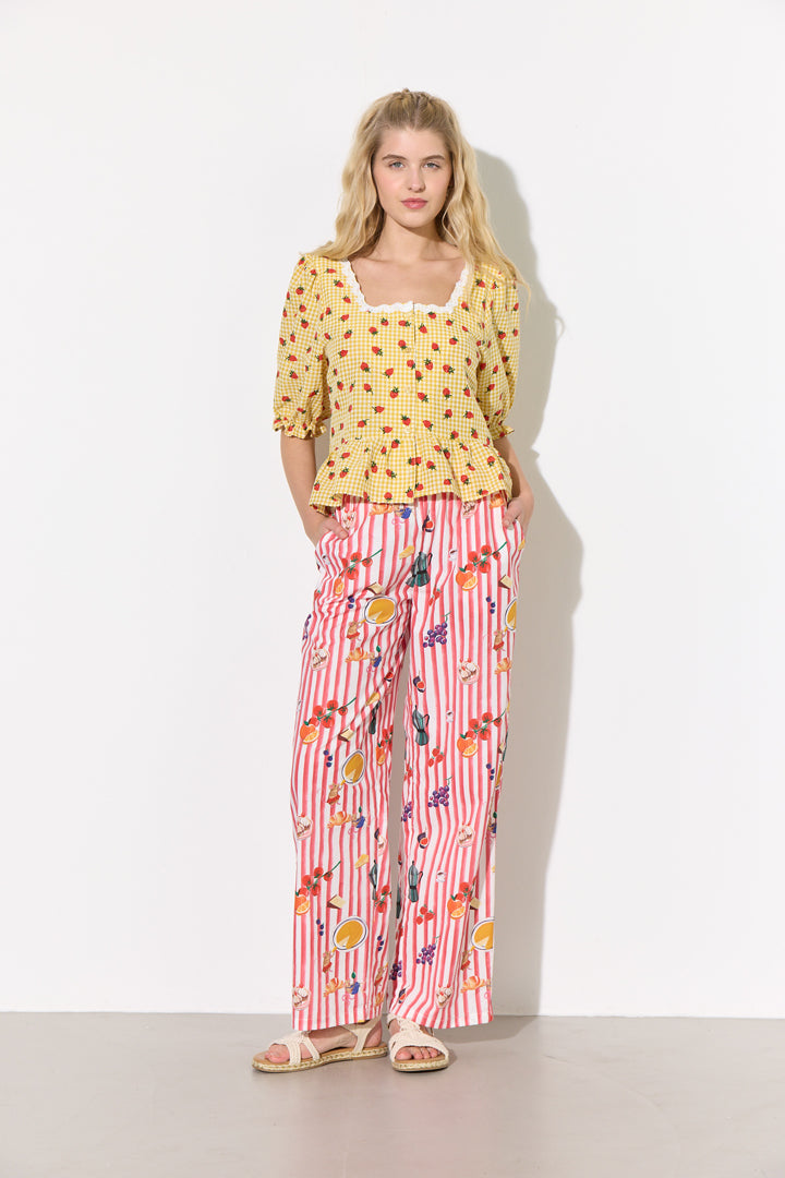 HUNKØN Ruth Blouse Shirts Yellow