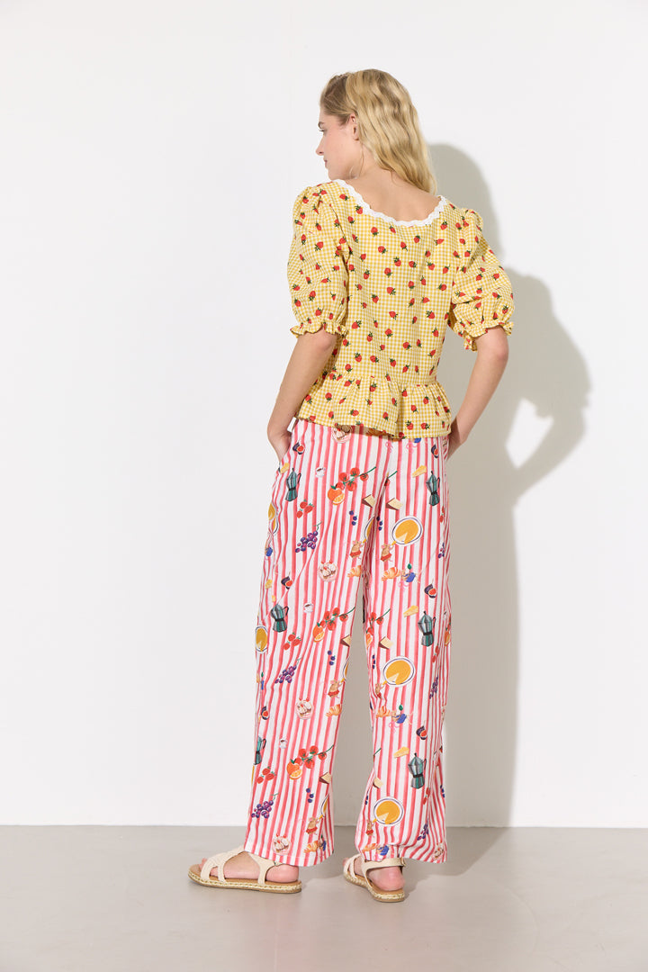 HUNKØN Ruth Blouse Shirts Yellow