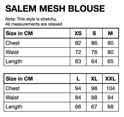 HUNKØN Salem Mesh Blouse Blouses White