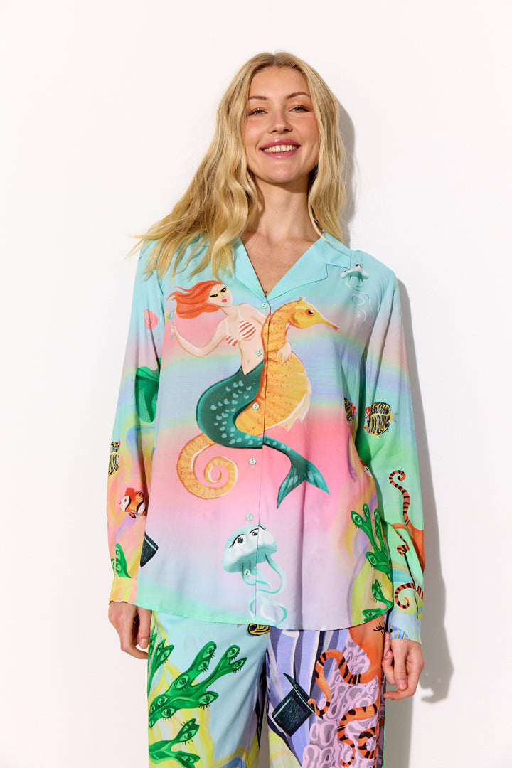 HUNKØN Sandy Shirt Shirts Ocean Life Art Print