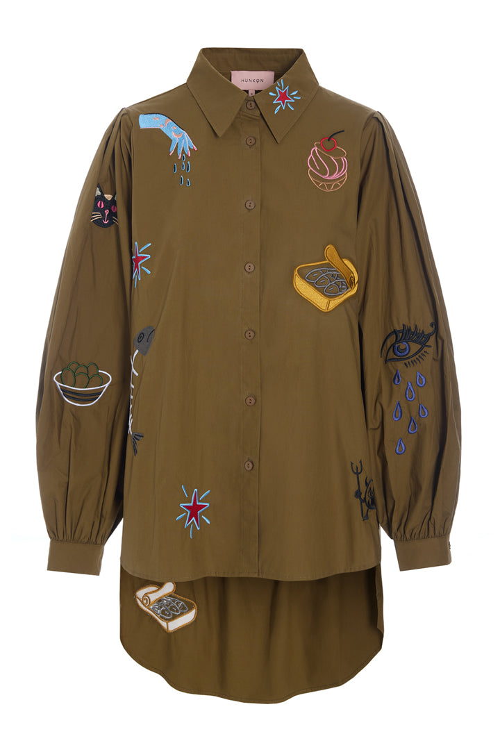 HUNKØN Sasha Shirt Shirts Olive