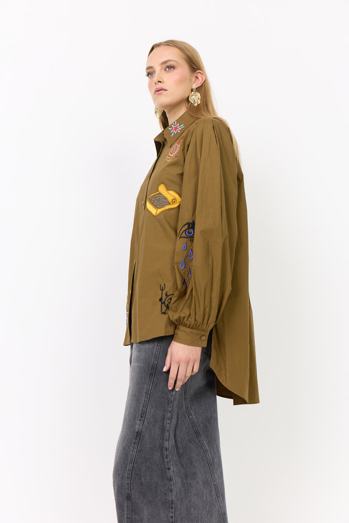 HUNKØN Sasha Shirt Shirts Olive