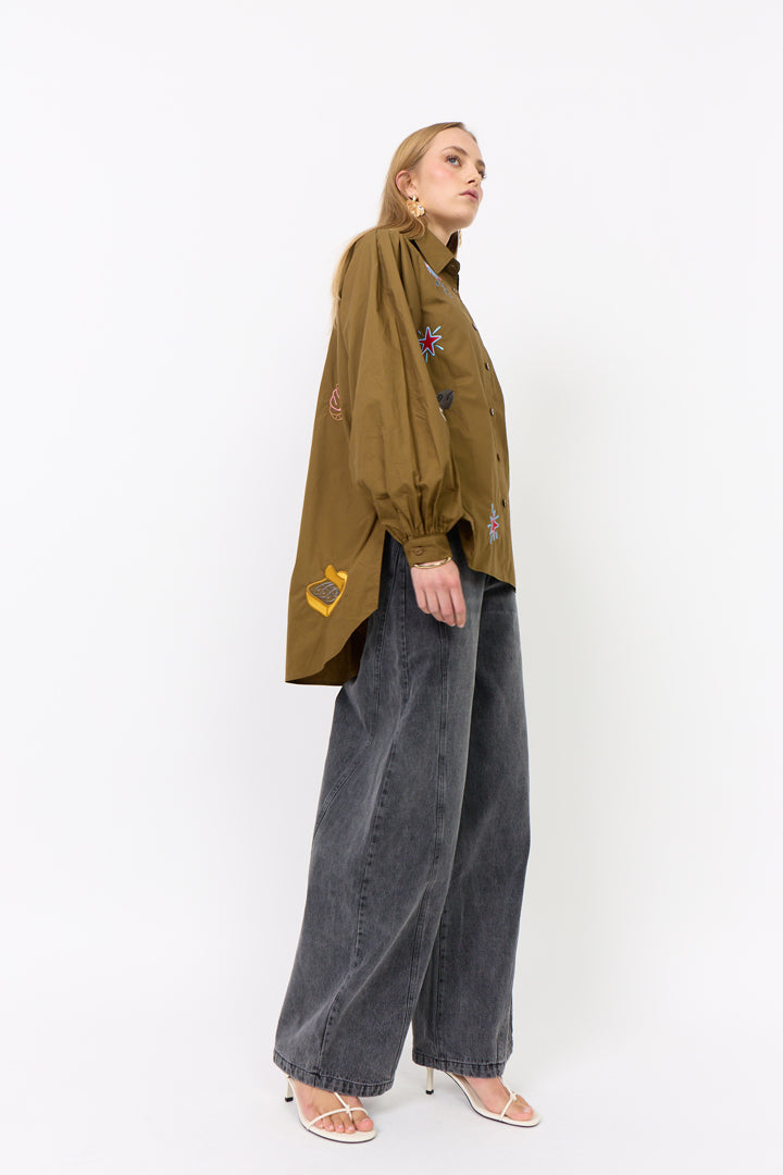 HUNKØN Sasha Shirt Shirts Olive