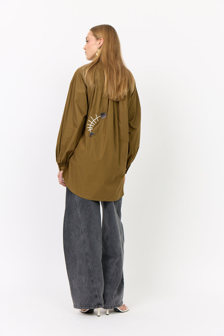 HUNKØN Sasha Shirt Shirts Olive