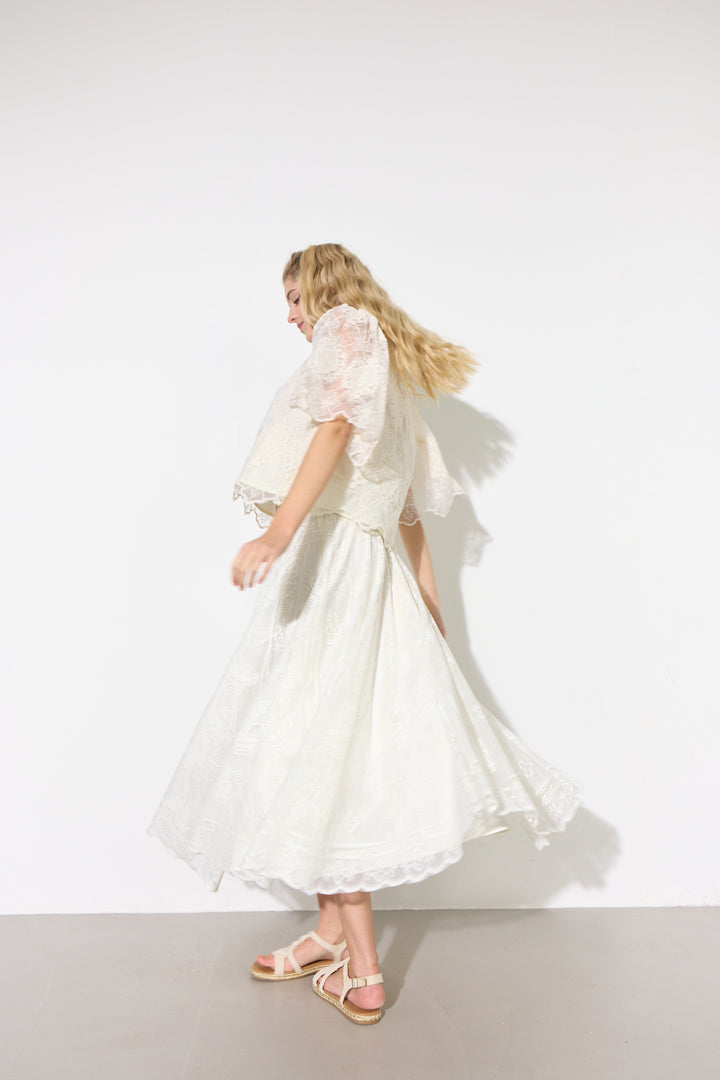 HUNKØN Stine Skirt Skirts Off White