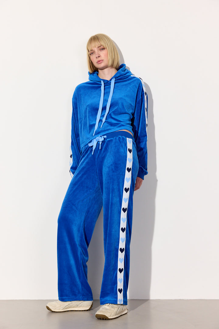 HUNKØN Svea Sweatshirt Sweatshirts Blue Hearts