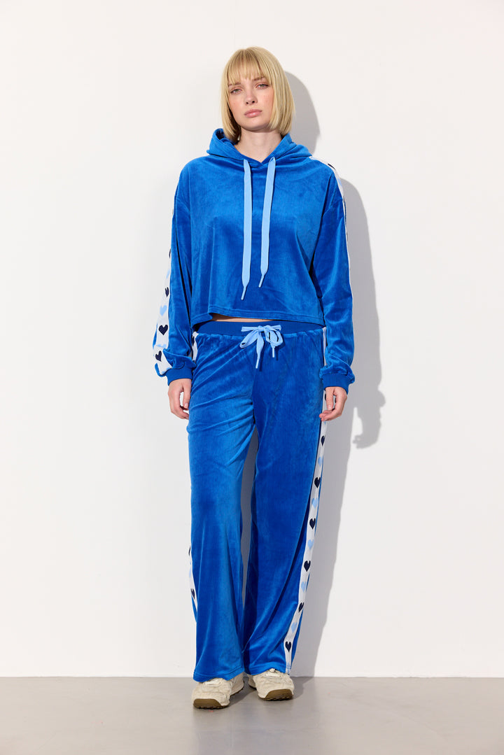 HUNKØN Svea Sweatshirt Sweatshirts Blue Hearts