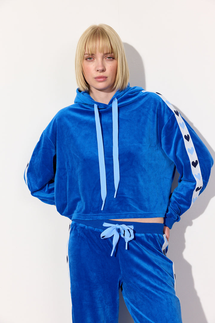 HUNKØN Svea Sweatshirt Sweatshirts Blue Hearts