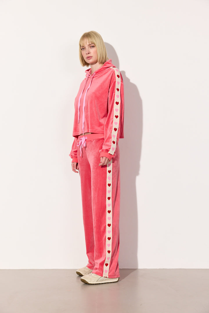 HUNKØN Svea Sweatshirt Sweatshirts Pink Hearts