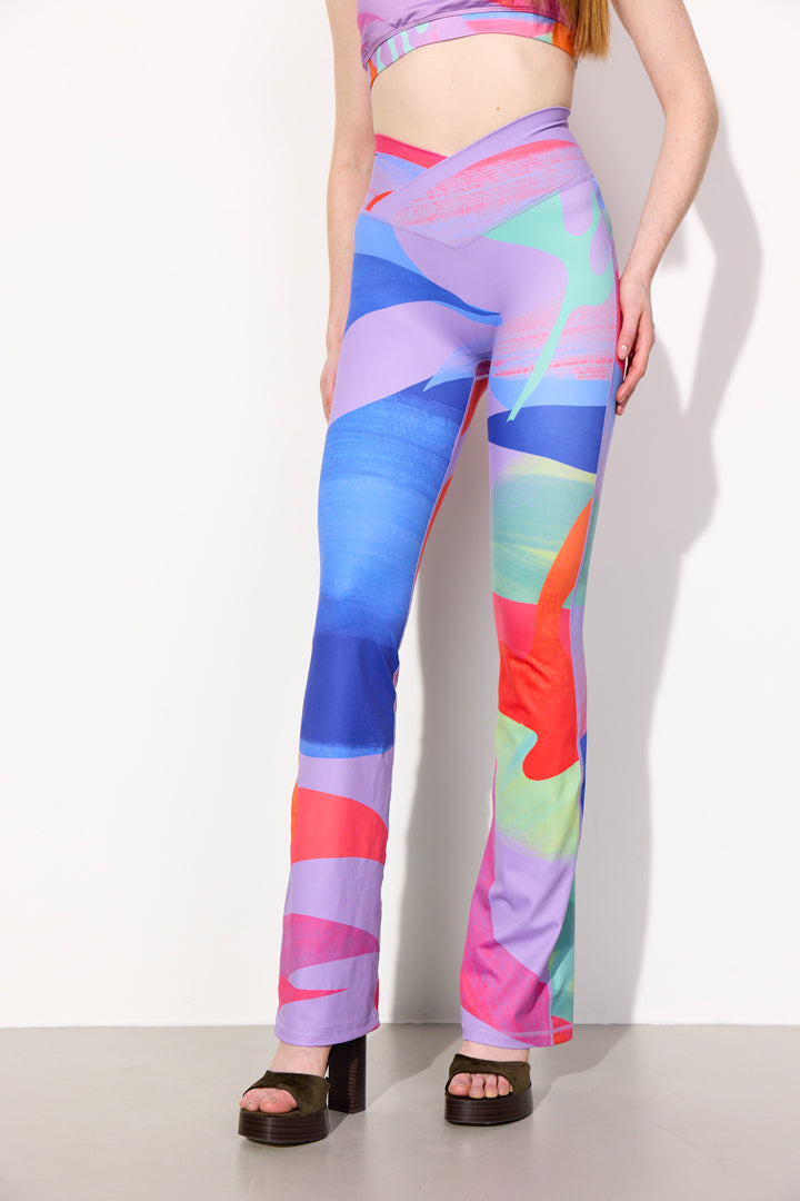 HUNKØN Toni Flared Leggings Leggings Under the Sea Art Print