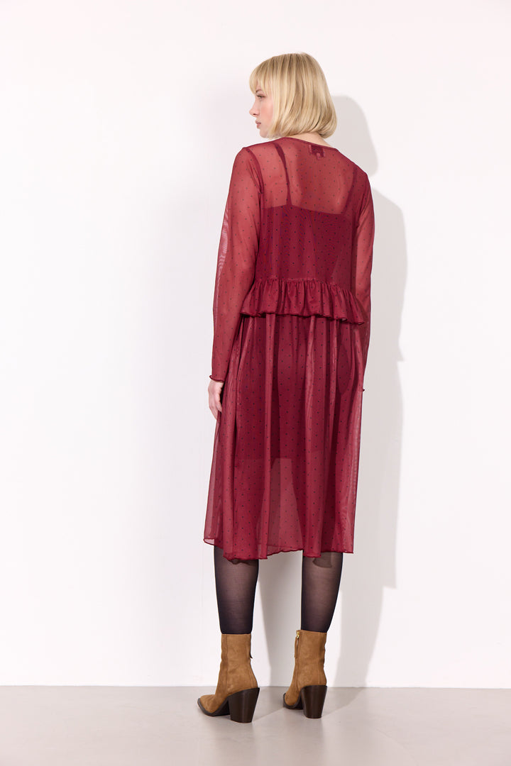 HUNKØN Tova Mesh Dress Dresses Zinfandel