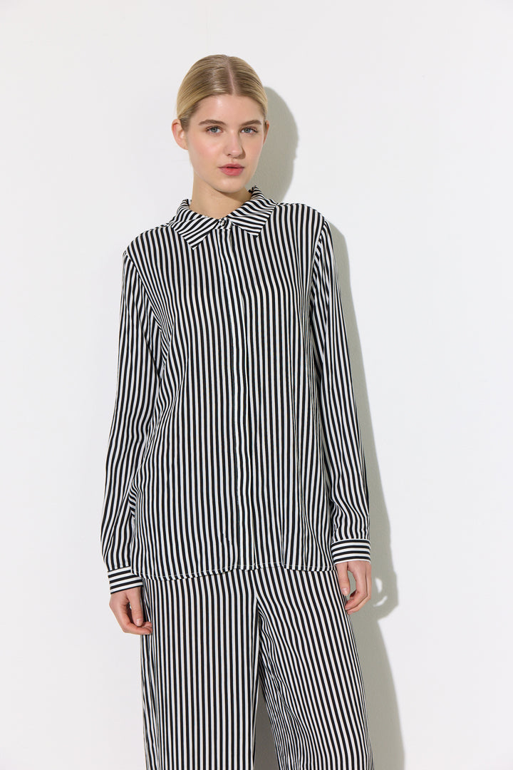 HUNKØN Vicky Shirt Shirts Black striped
