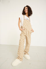 HUNKØN Viper Overalls Jumpsuits Brown Checked