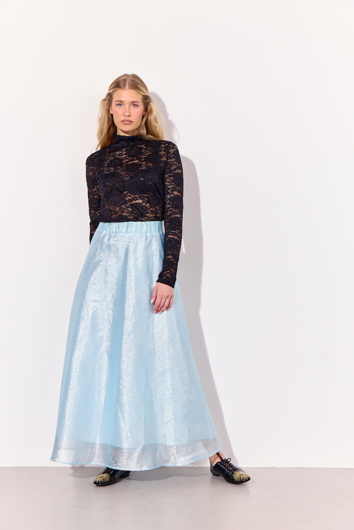HUNKØN Zinnia Long Skirt Skirts Blue