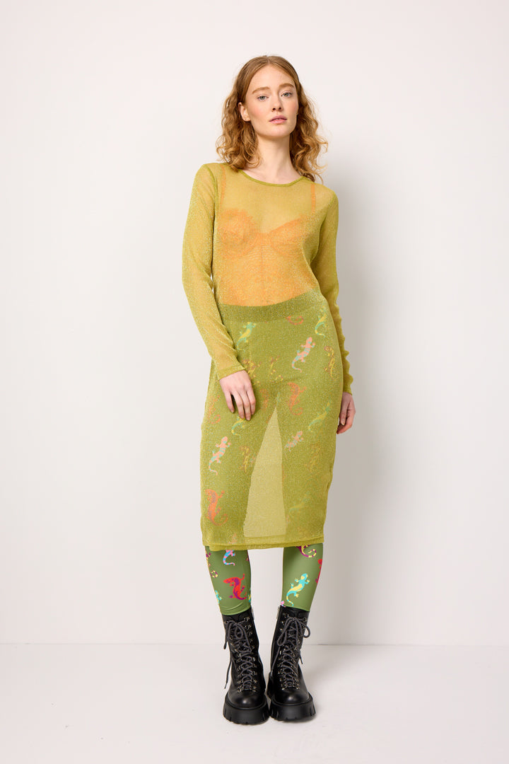 HUNKØN Zion Dress Dresses Golden lime