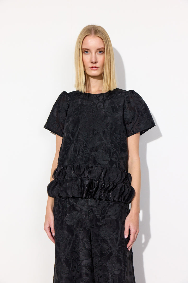 HUNKØN Aiko Blouse Blouses Black