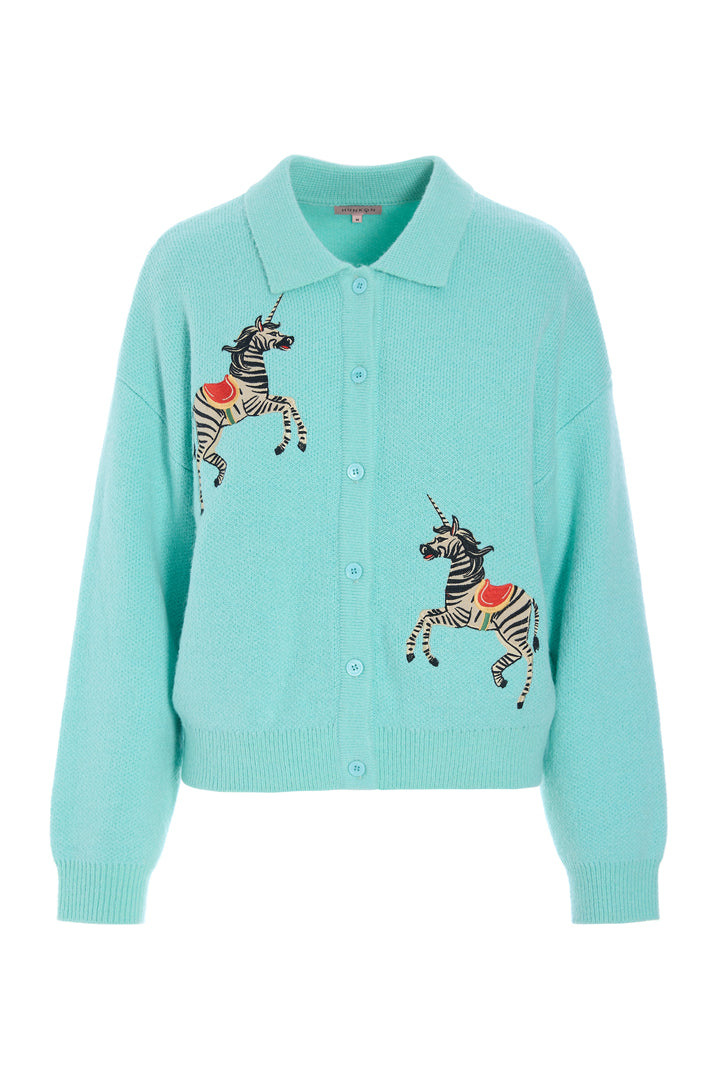 HUNKØN Alfie Knit Cardigan Cardigans Mint