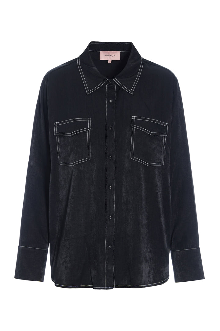 HUNKØN Andy Shirt Shirts Black