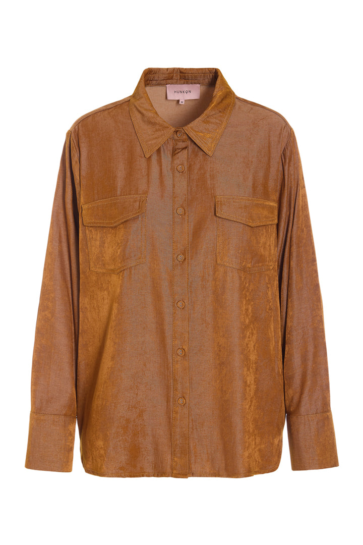 HUNKØN Andy Shirt Shirts Brown