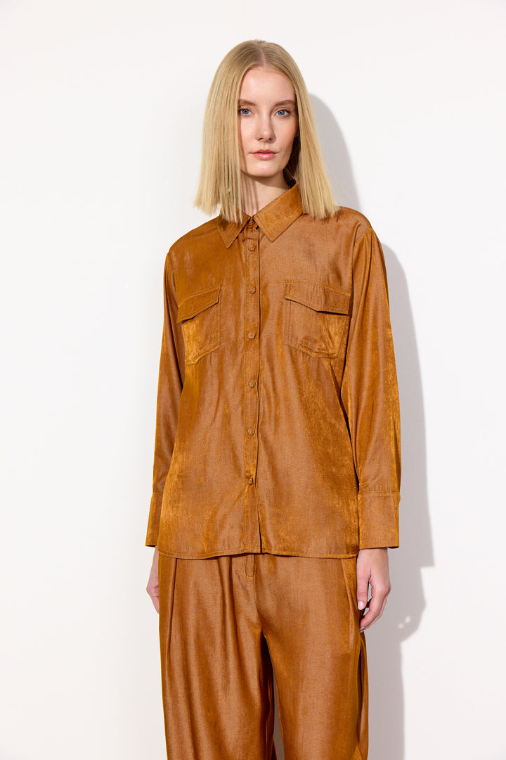 HUNKØN Andy Shirt Shirts Brown
