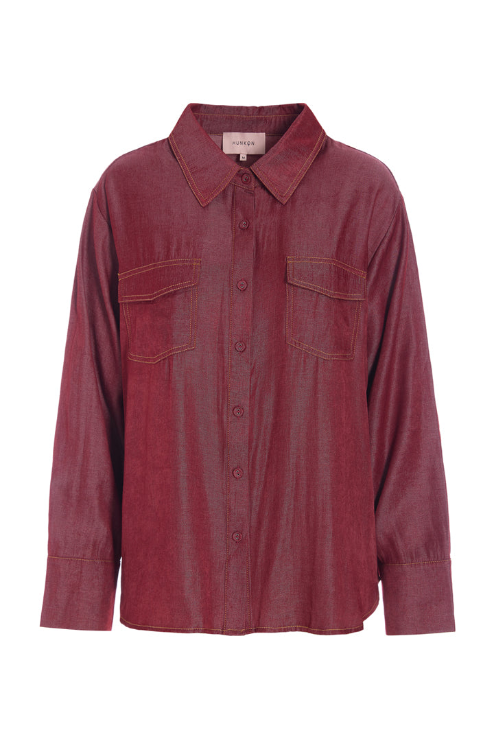 HUNKØN Andy Shirt Shirts Oxblood