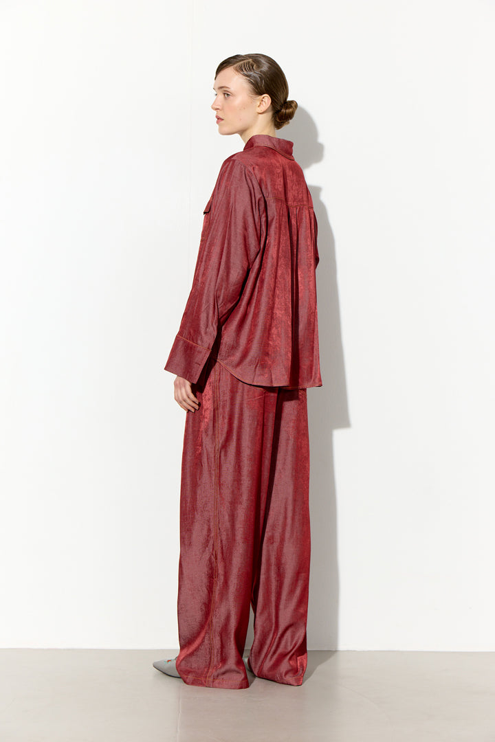 HUNKØN Andy Shirt Shirts Oxblood