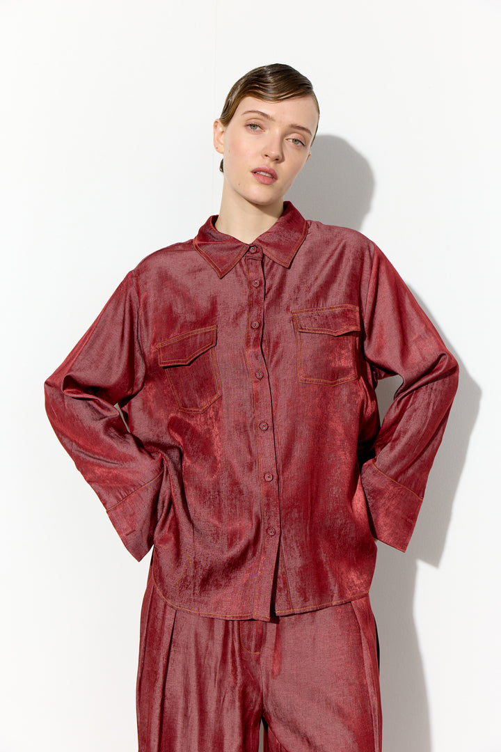 HUNKØN Andy Shirt Shirts Oxblood