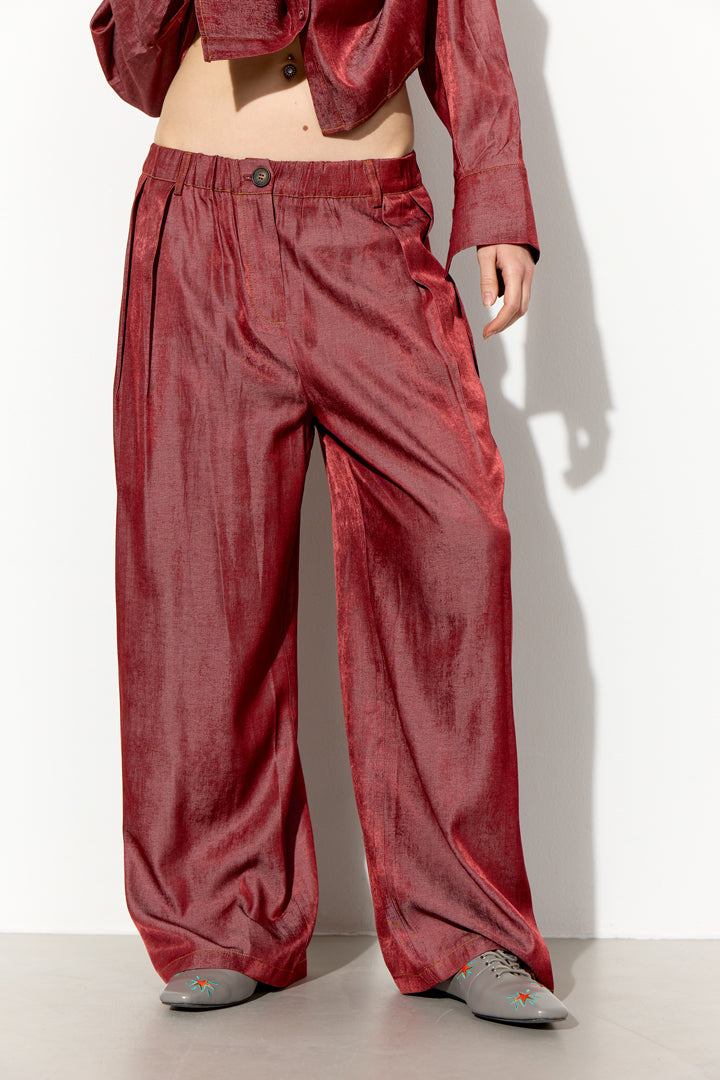HUNKØN Andy Trousers Trousers Oxblood