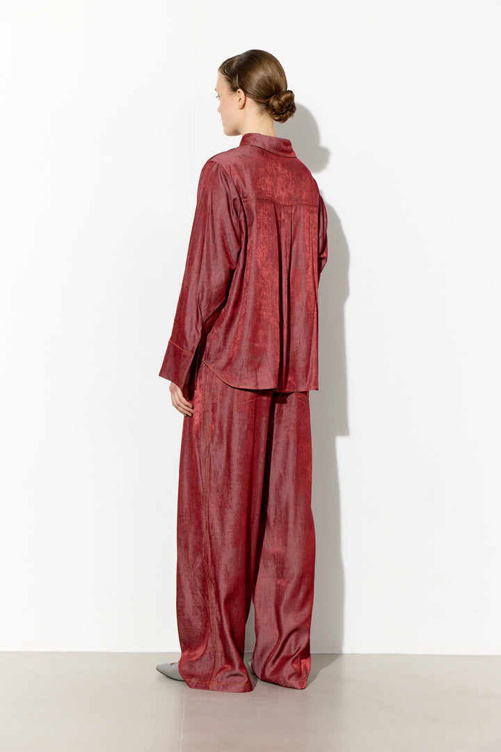 HUNKØN Andy Trousers Trousers Oxblood