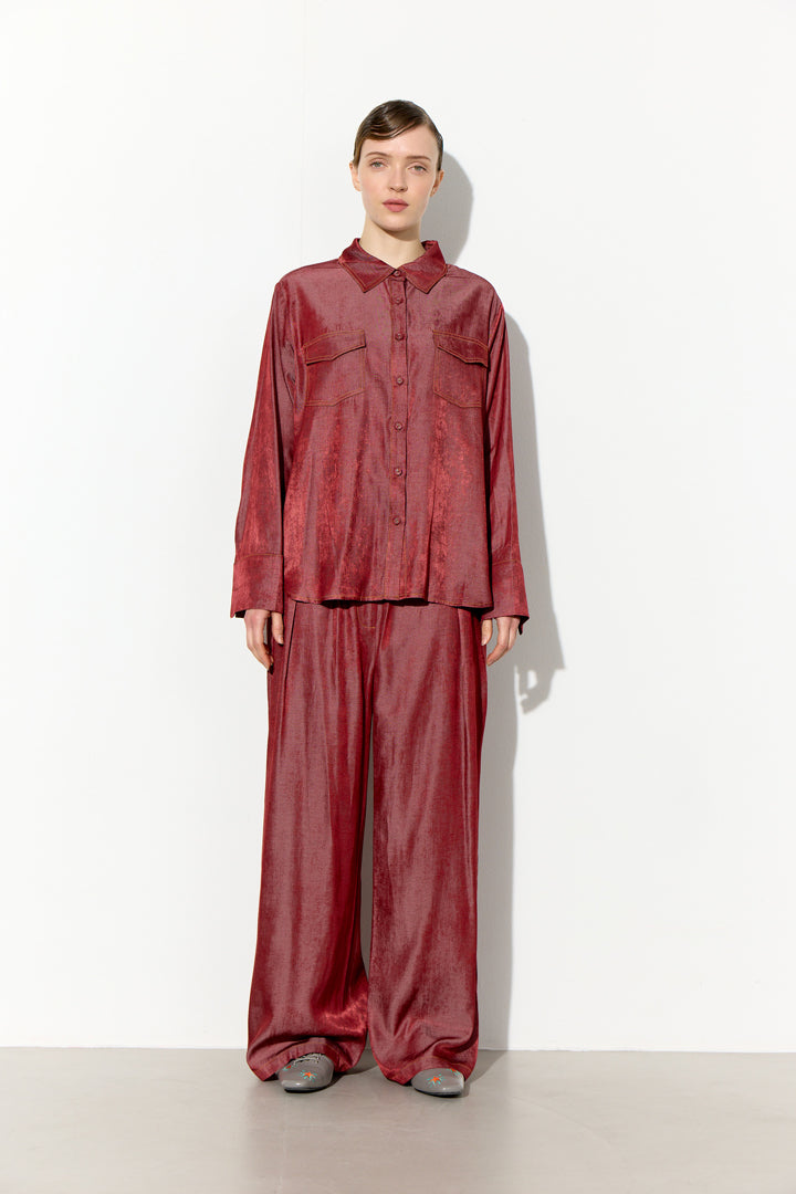 HUNKØN Andy Trousers Trousers Oxblood