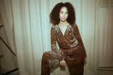 HUNKØN Angela Velour Jumpsuit Jumpsuits Leopard