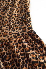 HUNKØN Angela Velour Jumpsuit Jumpsuits Leopard