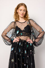 HUNKØN Avalon Blouse Blouses Black Planet