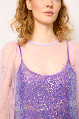 HUNKØN Aya Sequin Dress Dresses Purple