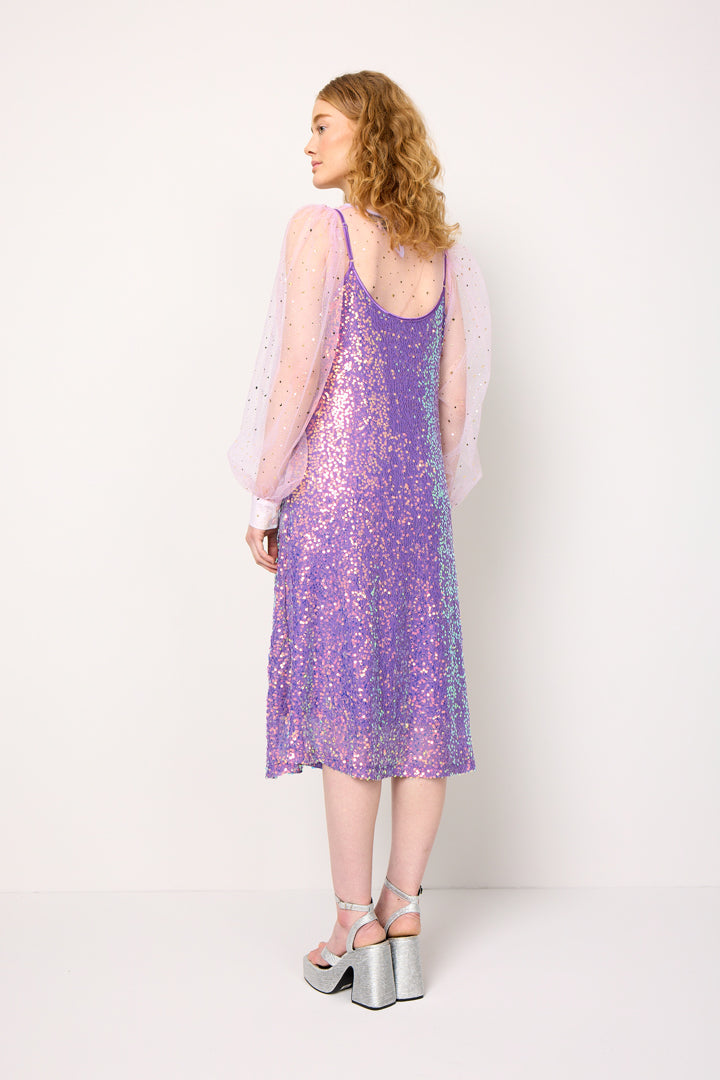 HUNKØN Aya Sequin Dress Dresses Purple