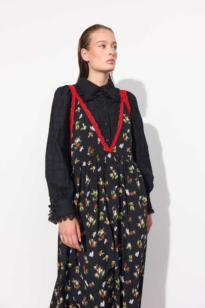 HUNKØN Beate Oversized Dress Dresses Black