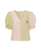 HUNKØN Bianca Top Tops Banana Checked