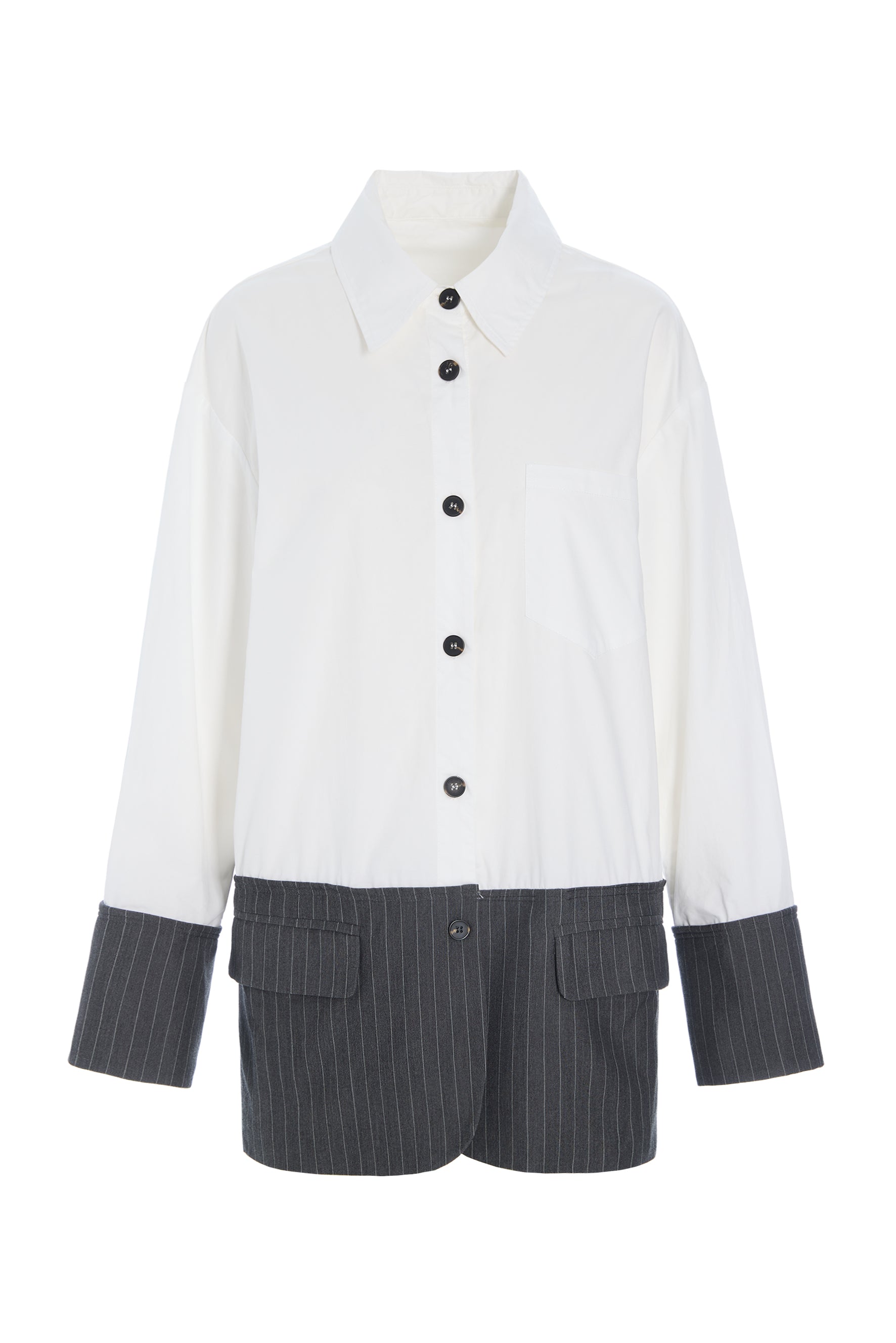 HUNKØN Billie Shirt Shirts White & Grey