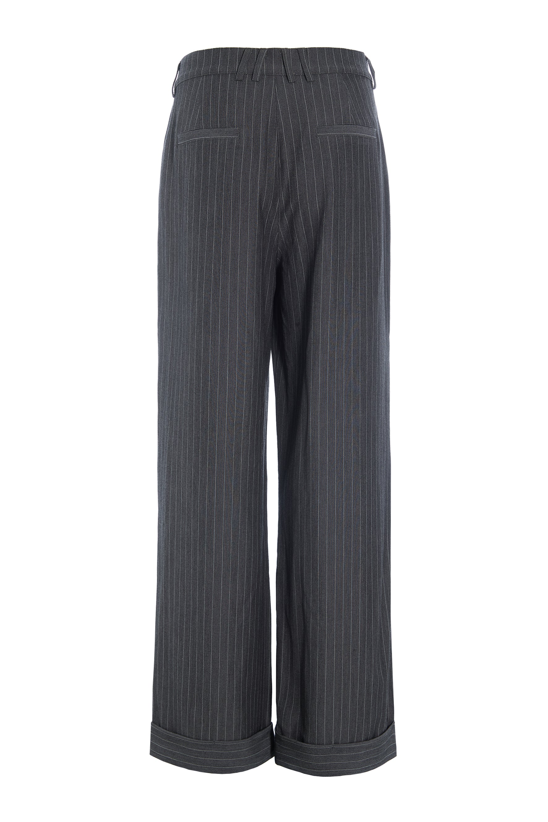 HUNKØN Billie Trousers Trousers Grey Pinstripe