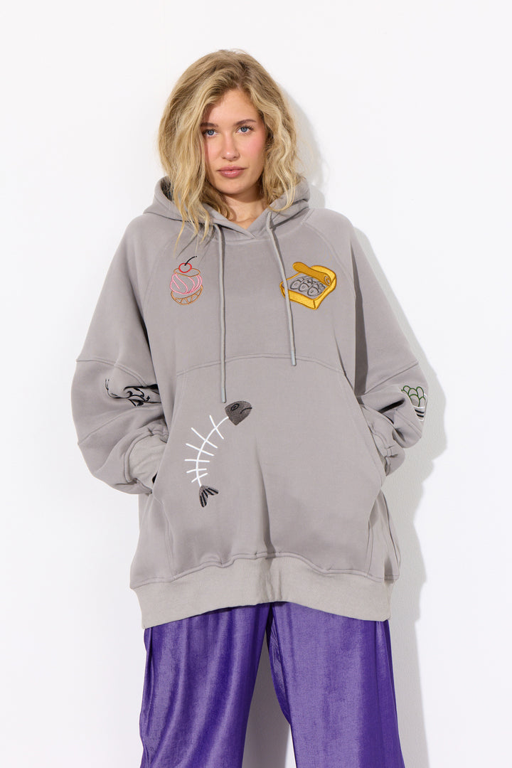 HUNKØN Buster Hoodie Sweatshirts Grey